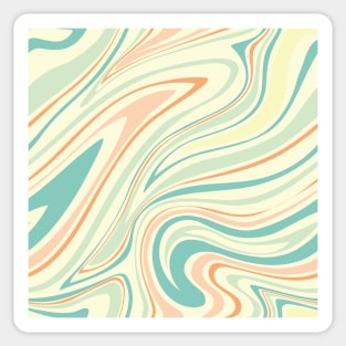 Groovy Swirling Liquid Pattern - Pastel Combo Sticker